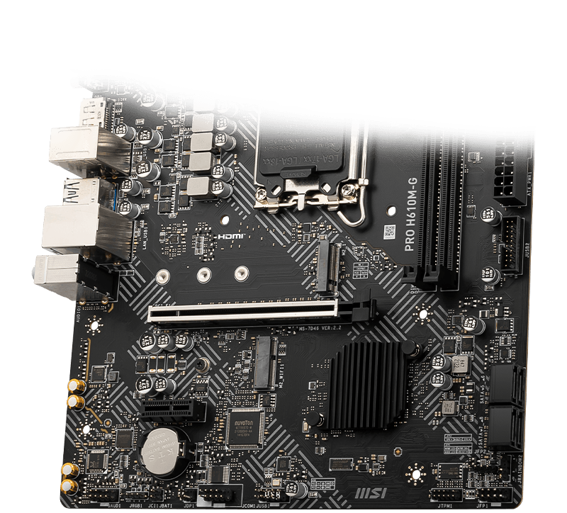 Msi Pro H610m g lighting gen 4 pci-e