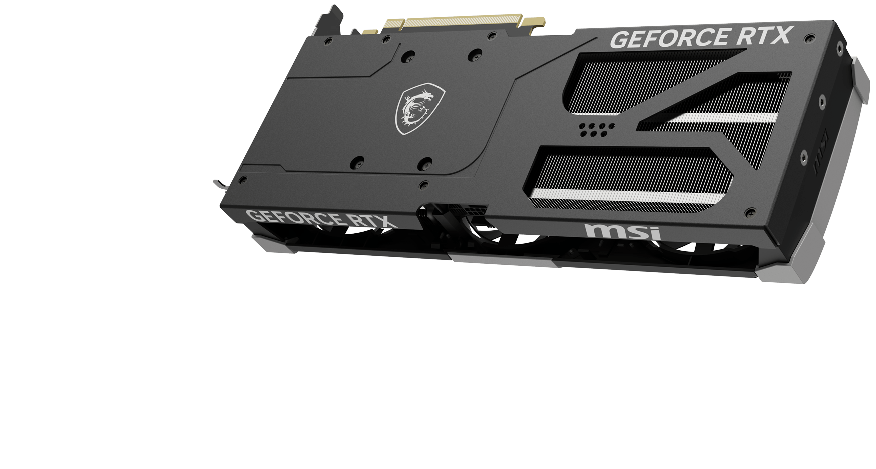 MSI Ventus 3X graphics card back view design
