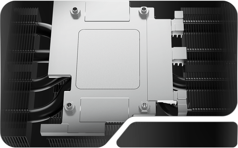 MSI Ventus 3X copper baseplate for GPU thermal cooling