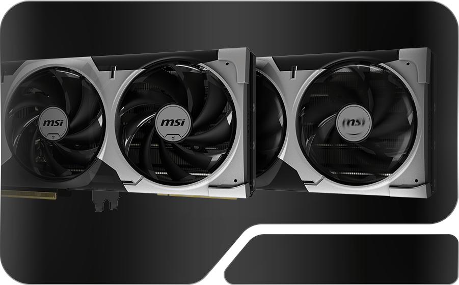 MSI Ventus 3X Zero Frozr fan-stop technology for silent idle cooling