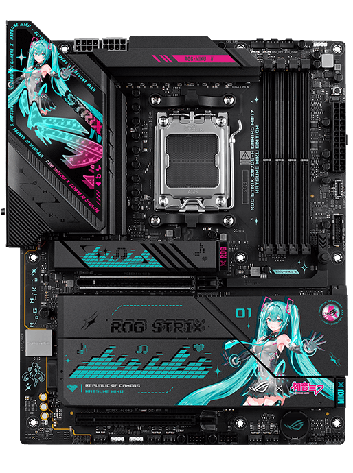 Upgraded cooling solution of ROG Strix X870E-H Gaming WiFi7 Hatsune Miku Edition