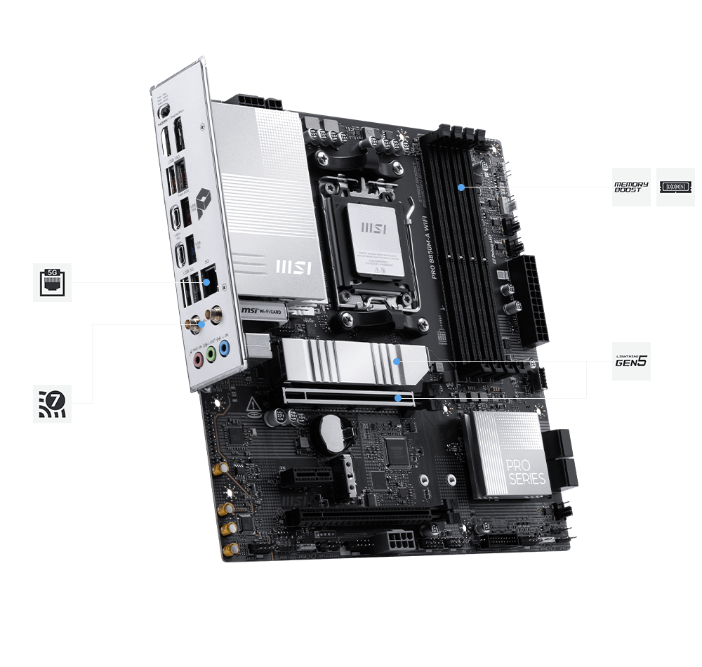Msi Pro B850-p Wifi High speed features