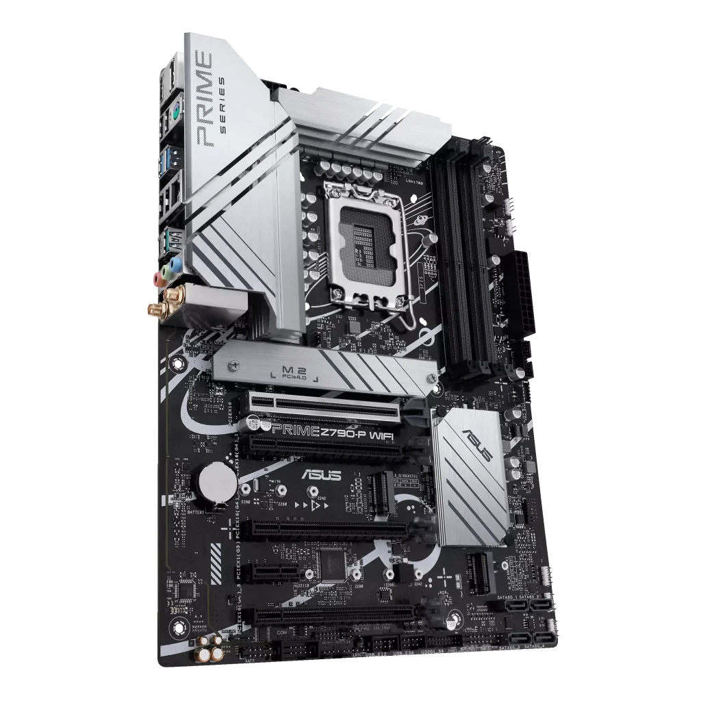ASUS PRIME Z790-P WIFI Motherboard, PCIe Gen5 Slot, USB 3.2 Gen 2×2 Type-C® & Thunderbolt (USB4®) Support, WiFi 6, Al Cooling II