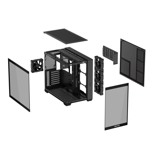 ASUS A32 PLUS ATX  ARGB Gaming PC, 360mm radiators and 420mm graphics cards compatibility, four pre-installed ARGB fans, Black - Image 7