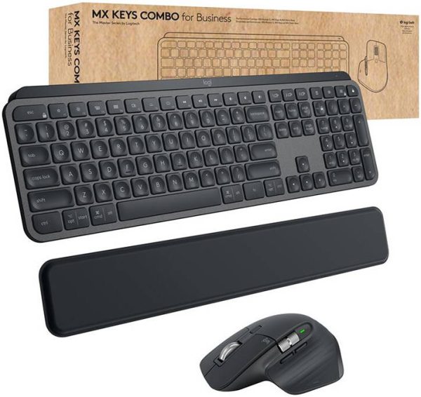 Logitech MX KEYS Keyboard and Mouse Combo Gen 2, Bluetooth 5.0, Graphite, 920-010933 - Image 2