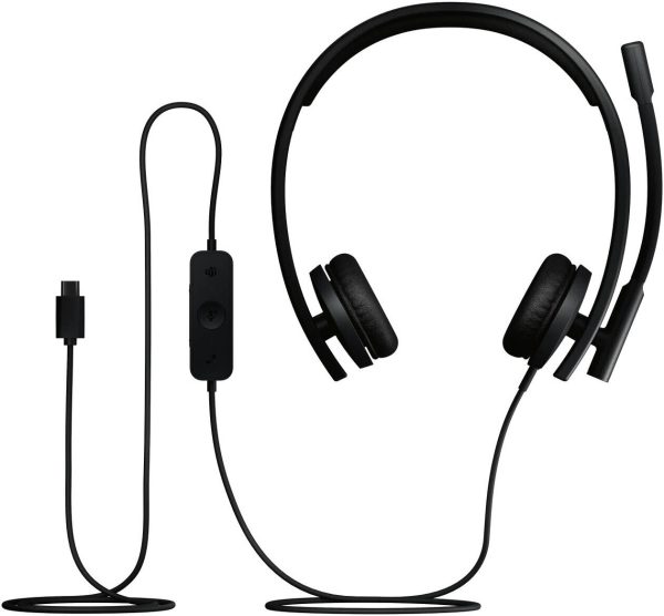 Logitech H570e Wired Headphone Stereo with USB-C Plug, Teams version, Noise-Canceling Mic, Black, 981-001431 - Image 4
