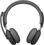 Logitech Zone Wireless 2 Headphone, Team Version with Receiver, AI-powered headset for two-way noise-free calls, Graphite, 981-001152 - Image 3