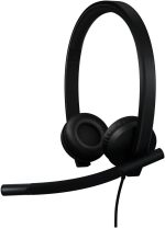 Logitech H570e Wired Headphone Stereo with USB-C Plug, Teams version, Noise-Canceling Mic, Black, 981-001431