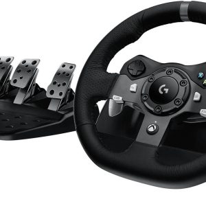 Logitech G920 Driving Force Racing Wheel and Floor Pedals, Real Force Feedback, Stainless Steel Paddle Shifters for Xbox Series X|S, Xbox One, PC, Mac - Black, 941-000124