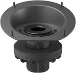 Logitech Tap Riser Mount, Elevated table mount with swivel and cable management for Logitech Tap and Tap IP meeting room touch controllers, Black, 952-000080