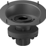 Logitech Tap Riser Mount, Elevated table mount with swivel and cable management for Logitech Tap and Tap IP meeting room touch controllers, Black, 952-000080