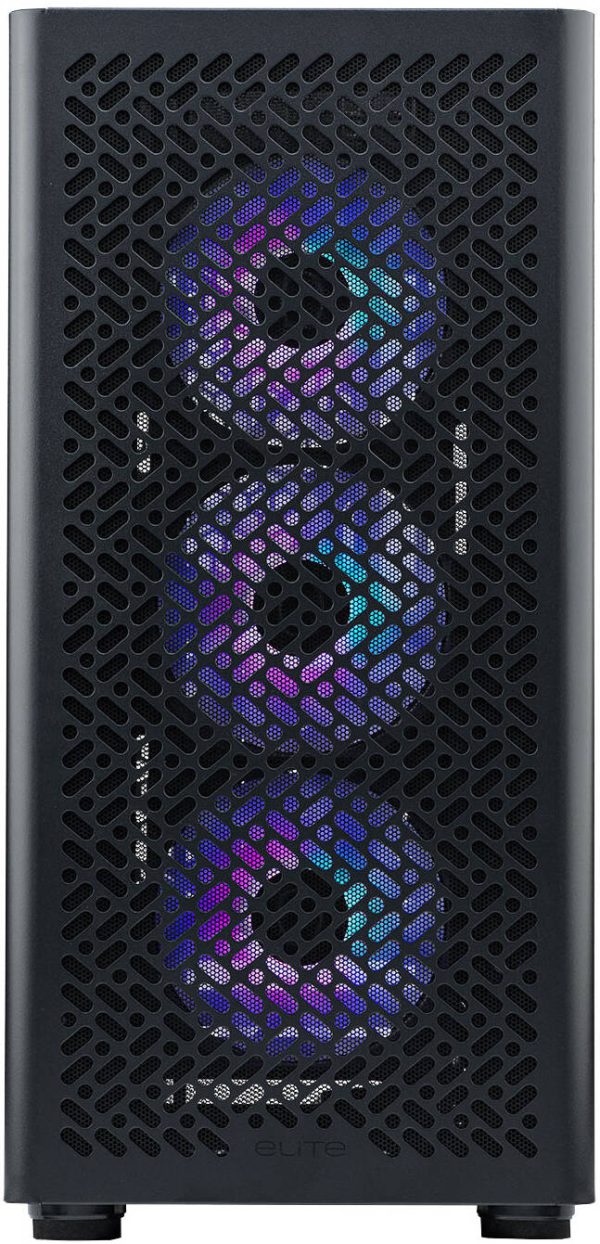 Cooler Master Elite 502 Computer Case, 3 X Pre-Installed Argb Fans, Upto 420mm AIO Support, ATX Motherboard Support, Ready for RTX 50 Series Upto 410mm, Type C Connector, Black, E502-KGNN-S00 - Image 3