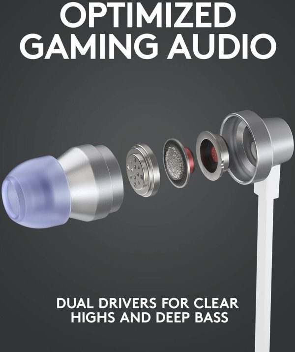 Logitech G333 Gaming Earphones with dual audio drivers, in-line mic and volume control, compatible with PC/PS/Xbox/Nintendo/Mobile with 3.5mm Aux or USB-C Port - White, 981-000930 - Image 9