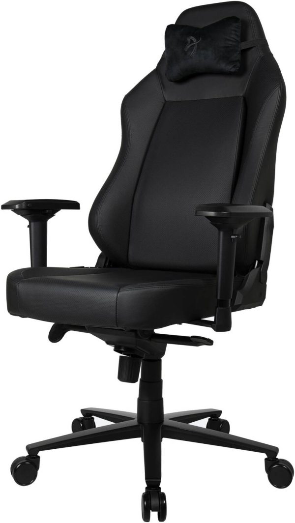 Arozzi Primo Full premium Leather Gaming Chair, Aluminum Base, Up to 145kg Weight Capacity, Black, PRIMO-PREM-BK - Image 3