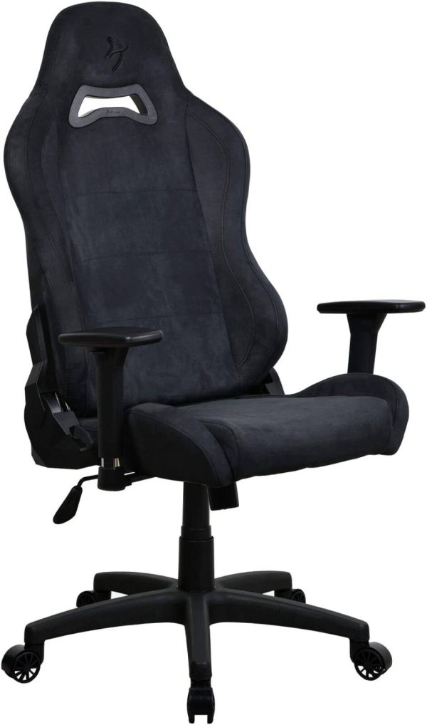 Arozzi Torretta Series Supersoft Material Gaming Chair, 3D Armrests, Adjustable Lumbar Pillow, 120kg Weight Capacity, Pure Black, TORRETTA-SPSF-PBK - Image 2