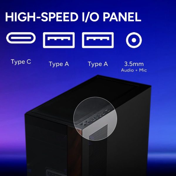 Cooler Master Elite 690 Wood Computer Case, 3 X Pre-Installed Reverse Argb Fans, Upto 360mm AIO Support, ATX Motherboard Support, RTX 50 Series Upto 425mm, Type C Connector, White, E690-WHNN-S00 - Image 4