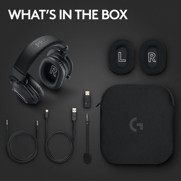 Logitech G PRO X 2 LIGHTSPEED Wireless Gaming Headset, Detachable Boom Mic, 7.1 Surround Sound, Bluetooth/USB/3.5mm Aux, for PC, PS5, PS4, Nintendo Switch, Black, 981-001263 - Image 3