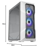 Cooler Master TD500 Mesh V2 Computer Case, ARGB & PWM Hub Included, Type C Connector, Top Removable, 3 x 120mm ARGB Fans, 360mm Radiator Support, Gaming Case, White, TD500V2-WGNN-S00 - Image 6
