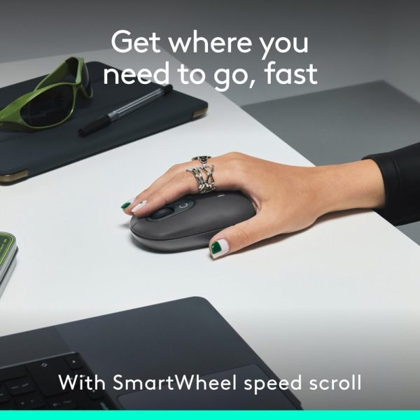 Logitech POP ICON COMBO, Bluetooth keyboard and mouse combo, comfortable typing, programmable keys and buttons, quiet clicks, Easy-Switch up to 3 devices - Graphite, 920-013140 - Image 6