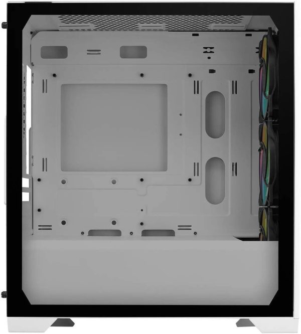 Cooler Master Elite 302 Micro-ATX High Airflow Minimalist PC Case, 365mm GPU Max, Compatible RTX 5080|RX 7090 XT, 280mm AIO Max, Type C, Tempered Glass, Triple 120mm aRGB PWM Fan, Intakes Grill, White, E302-WGNN-S00 - Image 3
