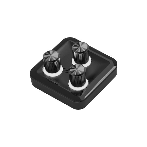 Cooler Master MasterHUB 3xKnob Module: Precision Control with Customizable Knobs and RGB LEDs for Effortless Fine-Tuning of Creative Apps and Lighting, Black, MHKB03AA22 - Image 2