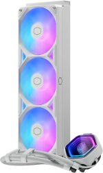 Cooler Master ML 360 Atmos II LCD ARGB CPU Liquid Cooler Black, Support Latest LGA1851, LGA1700, AM5, AM4 Socket, New Ultra-Low Profile Pump, 360mm AIO, Sickle Flow Edge Fans, LCD Screen, White, MLX-D36M-A25SZ-LW - Image 2