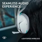 Logitech G321 LIGHTSPEED Wireless Bluetooth Gaming Headset, dynamic comfort and fit, 16 kHz boom mic, 20+ hrs battery, PC, PS4, PS5, Nintendo Switch, Mobile - White, 981-001569 - Image 7