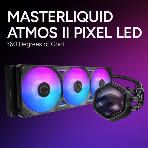 Cooler Master ML 360 Atmos II Pixel LED Simple Water Cooling CPU Cooler, Black, MLX-D36M-A25SZ-P1 - Image 3