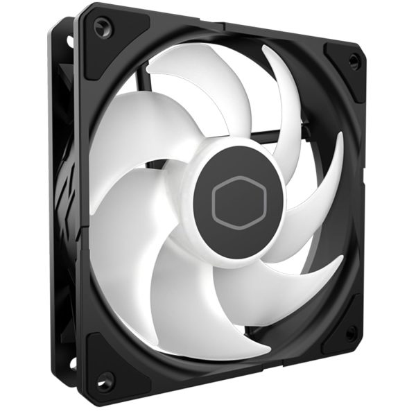 Cooler Master SickleFlow Edge 120 ARGB - 120mm Fan (690-2500rpm, PWM), High Airflow (70.7CFM) and Static Pressure (3.61mmH2O), ARGB Gen 2, LED Controller, 32.8dBA Max - Black, MFX-B2DN-25NP2-R2 - Image 3