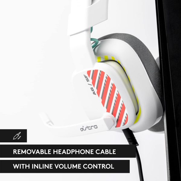 ASTRO A10 Gaming Headset Gen 2 Wired Headset - Over-ear gaming headphones with flip-to-mute microphone, 32 mm drivers, compatible with PlayStation, PC - White, 939-002064 - Image 6