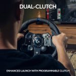 Logitech G923 Racing Wheel and Pedals, TRUEFORCE Feedback, Responsive Driving Design, Dual Clutch Launch Control, Genuine Leather, for Xbox One, PC, Black, 941-000160 - Image 2