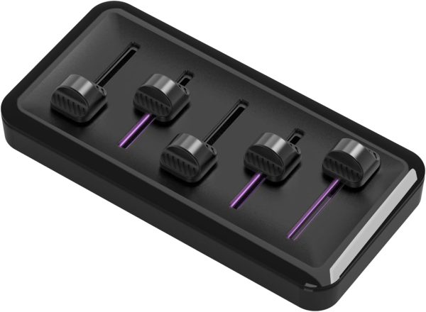 Cooler Master Master Hub Creator Kit, Stream Kit include 1x(Base, 4x6) 1x(15xKey) 1x(2xRoller) 1x(5xFader), Black, MHSK13AA00 - Image 3