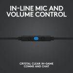 Logitech G333 Gaming Earphones with dual audio drivers, in-line mic and volume control, compatible with PC/PS/Xbox/Nintendo/Mobile with 3.5mm Aux or USB-C Port - Black, 981-000924 - Image 3