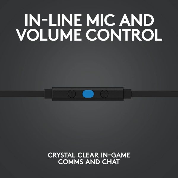 Logitech G333 Gaming Earphones with dual audio drivers, in-line mic and volume control, compatible with PC/PS/Xbox/Nintendo/Mobile with 3.5mm Aux or USB-C Port - Black, 981-000924 - Image 3