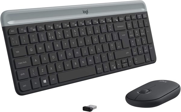 Logitech MK470 Wireless Keyboard and Mouse Combo for Windows, USB 2.4GHz Receiver, 12 FN Keys, Minimalist and Stylished, for Windows 10,11 or Later, Works with Surface - Black, 920-010069 - Image 2