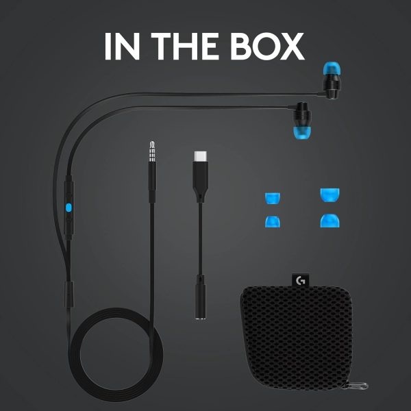 Logitech G333 Gaming Earphones with dual audio drivers, in-line mic and volume control, compatible with PC/PS/Xbox/Nintendo/Mobile with 3.5mm Aux or USB-C Port - Black, 981-000924 - Image 4