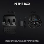 Logitech G923 Racing Wheel and Pedals, TRUEFORCE Feedback, Responsive Driving Design, Dual Clutch Launch Control, Genuine Leather, for Xbox One, PC, Black, 941-000160 - Image 9