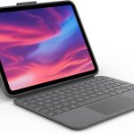 Logitech Combo Touch Detachable iPad Keyboard Case (10th gen and A16) with Large Precision Trackpad, Full-Size Backlit Keyboard, and Smart Connector Technology, Arabic Layout, Grey, 920-011379