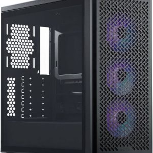 Cooler Master Elite 502 Computer Case, 3 X Pre-Installed Argb Fans, Upto 420mm AIO Support, ATX Motherboard Support, Ready for RTX 50 Series Upto 410mm, Type C Connector, Black, E502-KGNN-S00