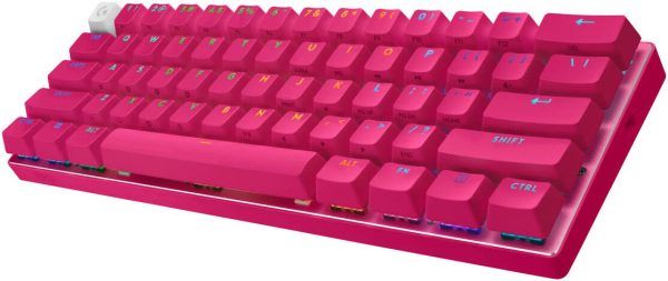 Logitech PRO X 60 Lightspeed Wireless 60% Gaming Keyboard, Tactile Switches, Magenta, 920-011949 - Image 4