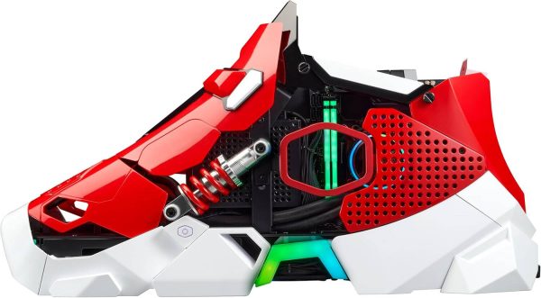 Cooler Master Sneaker X Mini-ITX Case, SFX 850W Gold Pre-Installed PSU, Flux 360 Special Edition Pre-Installed Radiator, MF120 Halo Pre-Installed Fan, Red, ABK-SXNN-S38L3-R1 - Image 6