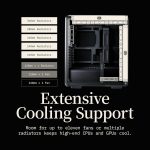 Cooler Master MasterFrame 500 Mesh aRGB Black Freeform 2.0 Modular Platform Open-Air ATX Mid-Tower Case, Aluminum Frame,Dual 200mm aRGB Fans, 390mm GPU Max, 360mm AIO Max, Type C, Tempered Glass, Black, MF500M-KHNN-S01 - Image 10