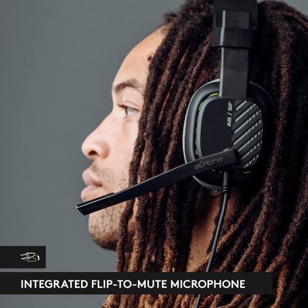 ASTRO A10 Gaming Headset Gen 2 Wired Headset - Over-ear gaming headphones with flip-to-mute microphone, 32 mm drivers, compatible with PlayStation, PC - Black, 939-002057 - Image 6