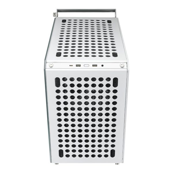 Cooler Master QUBE 500 Flatpack Black Small High Airflow Mid-Tower ATX Customizable Gaming PC Case, Tempered Glass, Vertical GPU Mount, USB-C, Carrying Handle, Gem Mini, Q500-WGNN-S00 - Image 2