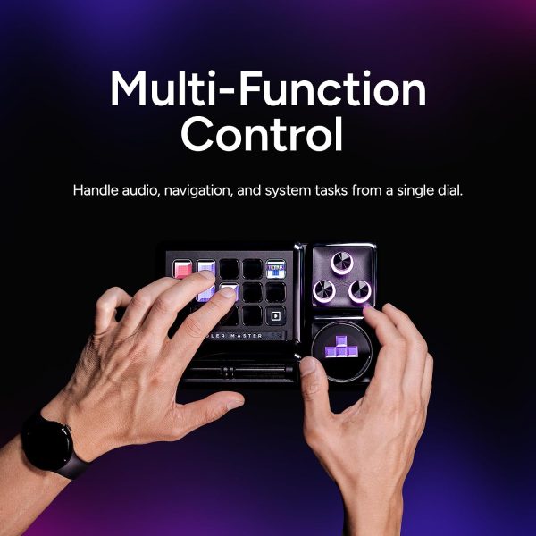 Cooler Master MasterHUB Encoder Dial with IPS Display Module: Scene Switching, Volume Control, Clock, Timer, and Endless Creative Possibilities, Black, MHDD01AA22 - Image 7
