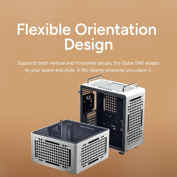 Cooler Master QUBE 540 High-Airflow ATX Mid-Tower Case, 415mm GPU Clearance Max, Designed Ready RTX 5090|RX 9070 XT, Tempered Glass, Modular & Customizable Design, Reversible I/O Panel – Moonstone, Q540-LGNN-S00 - Image 11
