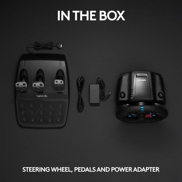 Logitech G29 Driving Force Racing Wheel and Floor Pedals, Real Force Feedback, Stainless Steel Paddle Shifters, Leather Steering Wheel Cover for PS5 Pro, PS5, PS4, PC, Mac - Black - Image 2