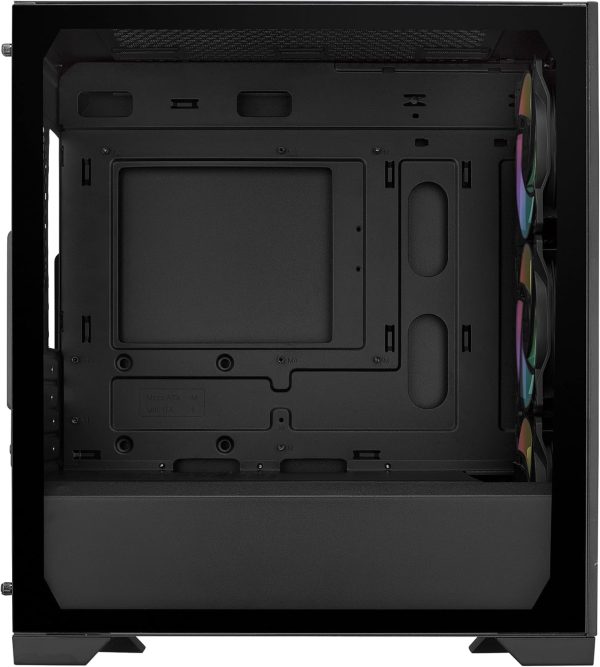 Cooler Master Elite 302 Micro-ATX High Airflow Minimalist PC Case, 365mm GPU Max, Compatible RTX 5080|RX 7090 XT, 280mm AIO Max, Type C, Tempered Glass, Triple 120mm aRGB PWM Fan, Intakes Grill, Black, E302-KGNN-S00 - Image 4