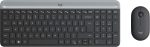 Logitech MK470 Wireless Keyboard and Mouse Combo for Windows, USB 2.4GHz Receiver, 12 FN Keys, Minimalist and Stylished, for Windows 10,11 or Later, Works with Surface - Black, 920-010069