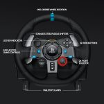 Logitech G29 Driving Force Racing Wheel and Floor Pedals, Real Force Feedback, Stainless Steel Paddle Shifters, Leather Steering Wheel Cover for PS5 Pro, PS5, PS4, PC, Mac - Black - Image 4